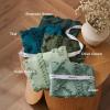 imageBedsure Boho Comforter Set Queen  Olive Green Tufted Queen Size Comforter 3 Pieces FarmhouseStyle Embroidery Bed Set Soft Fluffy Geometric Pattern Bedding for All Seasons14  Olive Green  Elegant