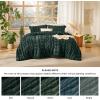 imageBedsure Boho Comforter Set Queen  Olive Green Tufted Queen Size Comforter 3 Pieces FarmhouseStyle Embroidery Bed Set Soft Fluffy Geometric Pattern Bedding for All Seasons15  Dark Green  Elegant