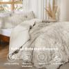 imageBedsure Boho Comforter Set Queen  Olive Green Tufted Queen Size Comforter 3 Pieces FarmhouseStyle Embroidery Bed Set Soft Fluffy Geometric Pattern Bedding for All Seasons08  Linen  Elegant