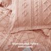 imageBedsure Boho Comforter Set Queen  Olive Green Tufted Queen Size Comforter 3 Pieces FarmhouseStyle Embroidery Bed Set Soft Fluffy Geometric Pattern Bedding for All Seasons24  Light Pink  Elegant