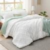 imageBedsure Boho Comforter Set Queen  Olive Green Tufted Queen Size Comforter 3 Pieces FarmhouseStyle Embroidery Bed Set Soft Fluffy Geometric Pattern Bedding for All Seasons02  White  Diamond Like