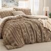 imageBedsure Boho Comforter Set Queen  Olive Green Tufted Queen Size Comforter 3 Pieces FarmhouseStyle Embroidery Bed Set Soft Fluffy Geometric Pattern Bedding for All Seasons10  Light Brown  Elegant