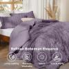 imageBedsure Boho Comforter Set Queen  Olive Green Tufted Queen Size Comforter 3 Pieces FarmhouseStyle Embroidery Bed Set Soft Fluffy Geometric Pattern Bedding for All Seasons26  Grayish Purple  Elegant