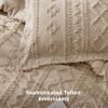 imageBedsure Boho Comforter Set Queen  Olive Green Tufted Queen Size Comforter 3 Pieces FarmhouseStyle Embroidery Bed Set Soft Fluffy Geometric Pattern Bedding for All Seasons09  Khaki  Elegant
