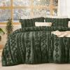 imageBedsure Boho Comforter Set Queen  Olive Green Tufted Queen Size Comforter 3 Pieces FarmhouseStyle Embroidery Bed Set Soft Fluffy Geometric Pattern Bedding for All Seasons14  Olive Green  Elegant