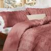 imageBedsure Boho Comforter Set Queen  Olive Green Tufted Queen Size Comforter 3 Pieces FarmhouseStyle Embroidery Bed Set Soft Fluffy Geometric Pattern Bedding for All Seasons25  Grayish Pink  Elegant