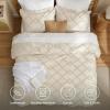 imageBedsure Boho Comforter Set Queen  Olive Green Tufted Queen Size Comforter 3 Pieces FarmhouseStyle Embroidery Bed Set Soft Fluffy Geometric Pattern Bedding for All Seasons04  Beige  Diamond Like