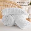 imageBedsure Boho Comforter Set Queen  Olive Green Tufted Queen Size Comforter 3 Pieces FarmhouseStyle Embroidery Bed Set Soft Fluffy Geometric Pattern Bedding for All Seasons02  Bright White  Elegant