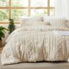 imageBedsure Boho Comforter Set Queen  Olive Green Tufted Queen Size Comforter 3 Pieces FarmhouseStyle Embroidery Bed Set Soft Fluffy Geometric Pattern Bedding for All Seasons01  Beige  Elegant