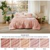 imageBedsure Boho Comforter Set Queen  Olive Green Tufted Queen Size Comforter 3 Pieces FarmhouseStyle Embroidery Bed Set Soft Fluffy Geometric Pattern Bedding for All Seasons24  Light Pink  Elegant