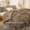 imageBedsure Boho Comforter Set Queen  Olive Green Tufted Queen Size Comforter 3 Pieces FarmhouseStyle Embroidery Bed Set Soft Fluffy Geometric Pattern Bedding for All Seasons10  Light Brown  Elegant