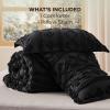 imageBedsure Boho Comforter Set Queen  Olive Green Tufted Queen Size Comforter 3 Pieces FarmhouseStyle Embroidery Bed Set Soft Fluffy Geometric Pattern Bedding for All Seasons20  Black  Elegant