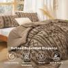 imageBedsure Boho Comforter Set Queen  Olive Green Tufted Queen Size Comforter 3 Pieces FarmhouseStyle Embroidery Bed Set Soft Fluffy Geometric Pattern Bedding for All Seasons10  Light Brown  Elegant