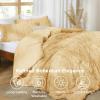 imageBedsure Boho Comforter Set Queen  Olive Green Tufted Queen Size Comforter 3 Pieces FarmhouseStyle Embroidery Bed Set Soft Fluffy Geometric Pattern Bedding for All Seasons12  Yellow  Elegant