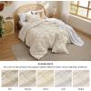 imageBedsure Boho Comforter Set Queen  Olive Green Tufted Queen Size Comforter 3 Pieces FarmhouseStyle Embroidery Bed Set Soft Fluffy Geometric Pattern Bedding for All Seasons04  Beige  Diamond Like