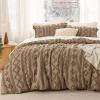 imageBedsure Boho Comforter Set Queen  Olive Green Tufted Queen Size Comforter 3 Pieces FarmhouseStyle Embroidery Bed Set Soft Fluffy Geometric Pattern Bedding for All Seasons10  Light Brown  Elegant