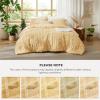 imageBedsure Boho Comforter Set Queen  Olive Green Tufted Queen Size Comforter 3 Pieces FarmhouseStyle Embroidery Bed Set Soft Fluffy Geometric Pattern Bedding for All Seasons12  Yellow  Elegant