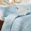 imageBedsure Boho Comforter Set Queen  Olive Green Tufted Queen Size Comforter 3 Pieces FarmhouseStyle Embroidery Bed Set Soft Fluffy Geometric Pattern Bedding for All Seasons20  Light Blue  Elegant