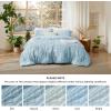 imageBedsure Boho Comforter Set Queen  Olive Green Tufted Queen Size Comforter 3 Pieces FarmhouseStyle Embroidery Bed Set Soft Fluffy Geometric Pattern Bedding for All Seasons20  Light Blue  Elegant
