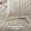 imageBedsure Boho Comforter Set Queen  Olive Green Tufted Queen Size Comforter 3 Pieces FarmhouseStyle Embroidery Bed Set Soft Fluffy Geometric Pattern Bedding for All Seasons08  Linen  Elegant