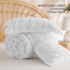 imageBedsure Boho Comforter Set Queen  Olive Green Tufted Queen Size Comforter 3 Pieces FarmhouseStyle Embroidery Bed Set Soft Fluffy Geometric Pattern Bedding for All Seasons02  Bright White  Elegant