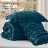 imageBedsure Boho Comforter Set Queen  Olive Green Tufted Queen Size Comforter 3 Pieces FarmhouseStyle Embroidery Bed Set Soft Fluffy Geometric Pattern Bedding for All Seasons16  Teal  Elegant