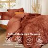 imageBedsure Boho Comforter Set Queen  Olive Green Tufted Queen Size Comforter 3 Pieces FarmhouseStyle Embroidery Bed Set Soft Fluffy Geometric Pattern Bedding for All Seasons27  Terracotta  Elegant
