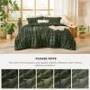 imageBedsure Boho Comforter Set Queen  Olive Green Tufted Queen Size Comforter 3 Pieces FarmhouseStyle Embroidery Bed Set Soft Fluffy Geometric Pattern Bedding for All Seasons14  Olive Green  Elegant