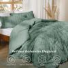 imageBedsure Boho Comforter Set Queen  Olive Green Tufted Queen Size Comforter 3 Pieces FarmhouseStyle Embroidery Bed Set Soft Fluffy Geometric Pattern Bedding for All Seasons14  Green  Elegant
