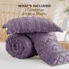 imageBedsure Boho Comforter Set Queen  Olive Green Tufted Queen Size Comforter 3 Pieces FarmhouseStyle Embroidery Bed Set Soft Fluffy Geometric Pattern Bedding for All Seasons26  Grayish Purple  Elegant