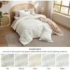 imageBedsure Boho Comforter Set Queen  Olive Green Tufted Queen Size Comforter 3 Pieces FarmhouseStyle Embroidery Bed Set Soft Fluffy Geometric Pattern Bedding for All Seasons03  Ivory  Diamond Like