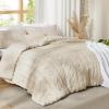imageBedsure Boho Comforter Set Queen  Olive Green Tufted Queen Size Comforter 3 Pieces FarmhouseStyle Embroidery Bed Set Soft Fluffy Geometric Pattern Bedding for All Seasons01  Beige  Elegant