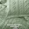 imageBedsure Boho Comforter Set Queen  Olive Green Tufted Queen Size Comforter 3 Pieces FarmhouseStyle Embroidery Bed Set Soft Fluffy Geometric Pattern Bedding for All Seasons13  Sage Green  Elegant