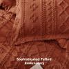 imageBedsure Boho Comforter Set Queen  Olive Green Tufted Queen Size Comforter 3 Pieces FarmhouseStyle Embroidery Bed Set Soft Fluffy Geometric Pattern Bedding for All Seasons27  Terracotta  Elegant