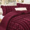 imageBedsure Boho Comforter Set Queen  Olive Green Tufted Queen Size Comforter 3 Pieces FarmhouseStyle Embroidery Bed Set Soft Fluffy Geometric Pattern Bedding for All Seasons27  Burgundy  Elegant