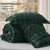 imageBedsure Boho Comforter Set Queen  Olive Green Tufted Queen Size Comforter 3 Pieces FarmhouseStyle Embroidery Bed Set Soft Fluffy Geometric Pattern Bedding for All Seasons15  Dark Green  Elegant