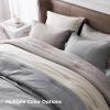 imageBedsure King Size Comforter Set Black  Bed in a Bag King Bedding 7 Pieces Cationic Dyed Bed Set Gift for Family Black Soft Bedding for All Seasons Comforter with Sheets Pillowcases amp Shams04  Oat Melange