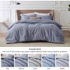 imageBedsure King Size Comforter Set Black  Bed in a Bag King Bedding 7 Pieces Cationic Dyed Bed Set Gift for Family Black Soft Bedding for All Seasons Comforter with Sheets Pillowcases amp Shams05  Navy Blue Melange