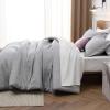 imageBedsure King Size Comforter Set Black  Bed in a Bag King Bedding 7 Pieces Cationic Dyed Bed Set Gift for Family Black Soft Bedding for All Seasons Comforter with Sheets Pillowcases amp Shams03  Light Grey Melange