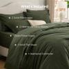 imageBedsure King Size Comforter Set Black  Bed in a Bag King Bedding 7 Pieces Cationic Dyed Bed Set Gift for Family Black Soft Bedding for All Seasons Comforter with Sheets Pillowcases amp Shams02  Dark Green