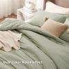 imageBedsure King Size Comforter Set Black  Bed in a Bag King Bedding 7 Pieces Cationic Dyed Bed Set Gift for Family Black Soft Bedding for All Seasons Comforter with Sheets Pillowcases amp Shams02  Tea Green Melange