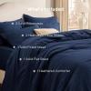 imageBedsure King Size Comforter Set Black  Bed in a Bag King Bedding 7 Pieces Cationic Dyed Bed Set Gift for Family Black Soft Bedding for All Seasons Comforter with Sheets Pillowcases amp Shams05  Navy