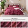 imageBedsure King Size Comforter Set Black  Bed in a Bag King Bedding 7 Pieces Cationic Dyed Bed Set Gift for Family Black Soft Bedding for All Seasons Comforter with Sheets Pillowcases amp Shams06  Red Melange