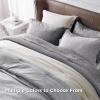 imageBedsure King Size Comforter Set Black  Bed in a Bag King Bedding 7 Pieces Cationic Dyed Bed Set Gift for Family Black Soft Bedding for All Seasons Comforter with Sheets Pillowcases amp Shams03  Grey Melange