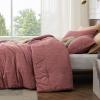imageBedsure King Size Comforter Set Black  Bed in a Bag King Bedding 7 Pieces Cationic Dyed Bed Set Gift for Family Black Soft Bedding for All Seasons Comforter with Sheets Pillowcases amp Shams06  Pink Clay Melange