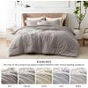 imageBedsure King Size Comforter Set Black  Bed in a Bag King Bedding 7 Pieces Cationic Dyed Bed Set Gift for Family Black Soft Bedding for All Seasons Comforter with Sheets Pillowcases amp Shams04  Taupe Melange
