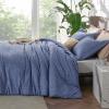 imageBedsure King Size Comforter Set Black  Bed in a Bag King Bedding 7 Pieces Cationic Dyed Bed Set Gift for Family Black Soft Bedding for All Seasons Comforter with Sheets Pillowcases amp Shams05  Infinity Blue Melange