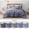 imageBedsure King Size Comforter Set Black  Bed in a Bag King Bedding 7 Pieces Cationic Dyed Bed Set Gift for Family Black Soft Bedding for All Seasons Comforter with Sheets Pillowcases amp Shams05  Denim Grey Melange