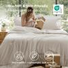 imageBedsure King Size Comforter Set Black  Bed in a Bag King Bedding 7 Pieces Cationic Dyed Bed Set Gift for Family Black Soft Bedding for All Seasons Comforter with Sheets Pillowcases amp Shams01  Beige Melange