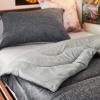 imageBedsure King Size Comforter Set Black  Bed in a Bag King Bedding 7 Pieces Cationic Dyed Bed Set Gift for Family Black Soft Bedding for All Seasons Comforter with Sheets Pillowcases amp Shams04  Dark Grey  Reversible